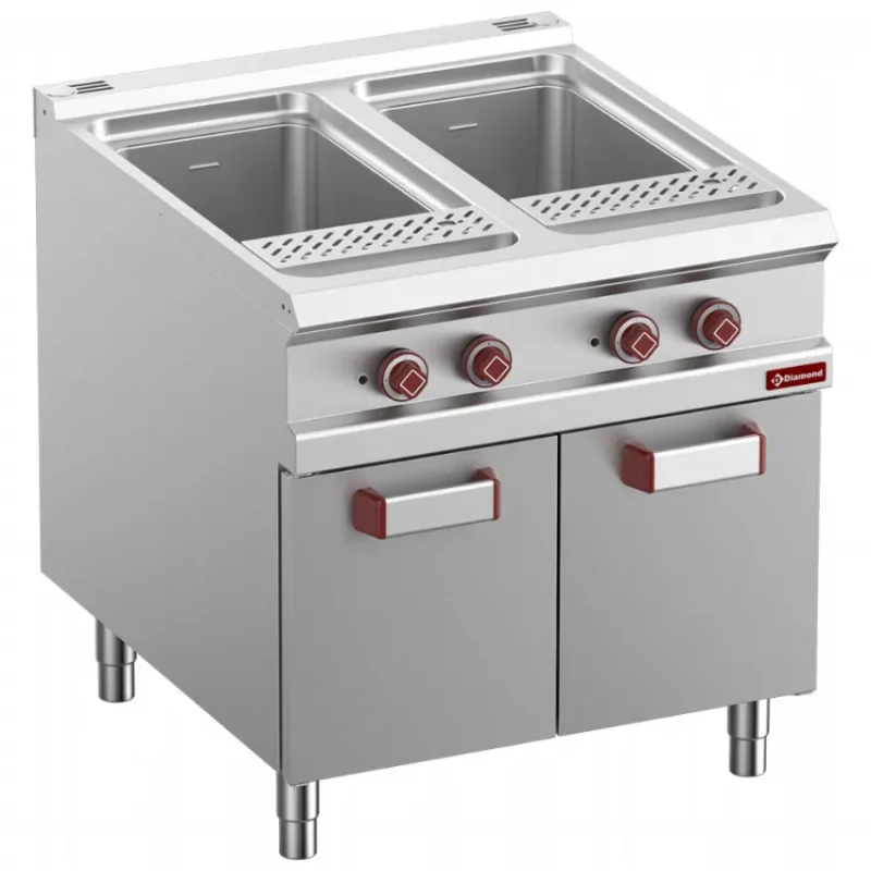 Cuiseur à pâtes électrique - 2 cuves 40l sur coffre Quantité Limitée