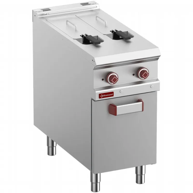 Authentique Friteuse électrique 2 cuves sur coffre - 8l