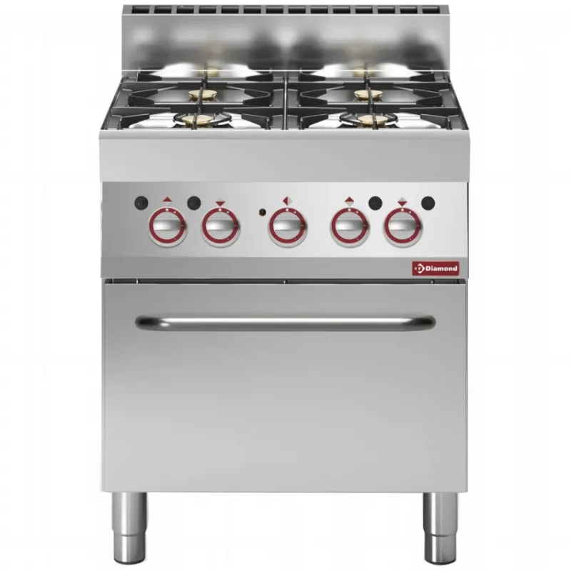 Populaire Fourneau gaz 4 feux avec four électrique à convection - gn 1/1