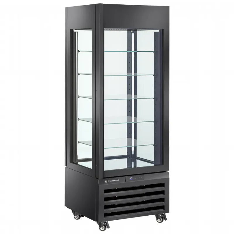 Offre Du Jour Vitrine vitrée 440l - 5 niveaux en verre - ventilée noir