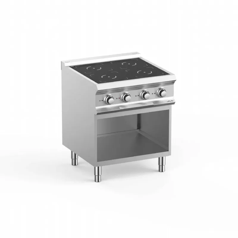 Cuisinière à induction professionnelle sur coffre avec 4 zones de cuisson - 700x730x850 mm Retour Gratuit