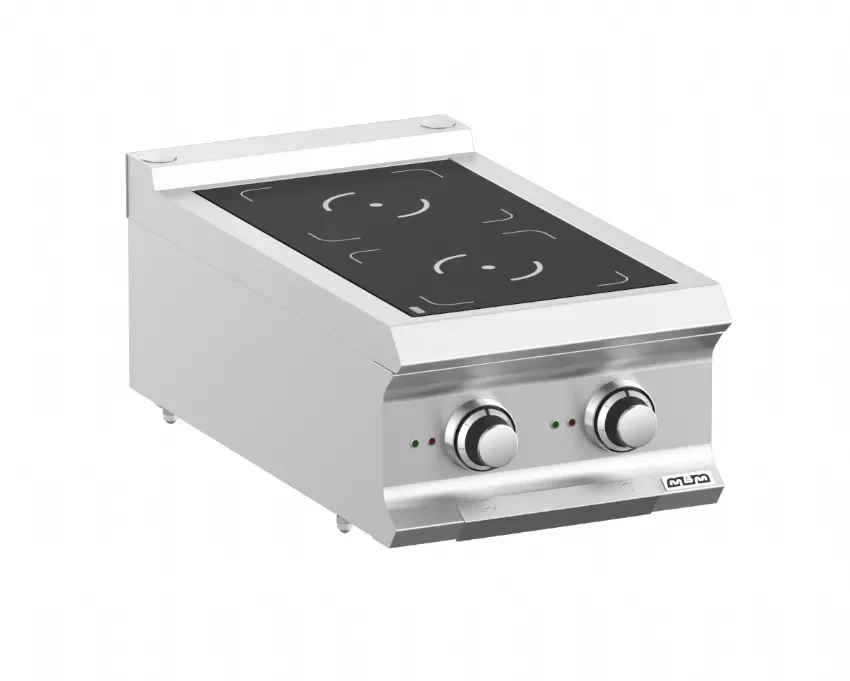 Cuisinière à induction professionnelle à poser avec 2 zones de cuisson - 400x730x250 mm Meilleur Choix