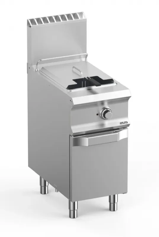Friteuse à gaz sur coffre avec 1 panier 31x43x40 cm - 400x730x1180 mm Promotion Saisonnière