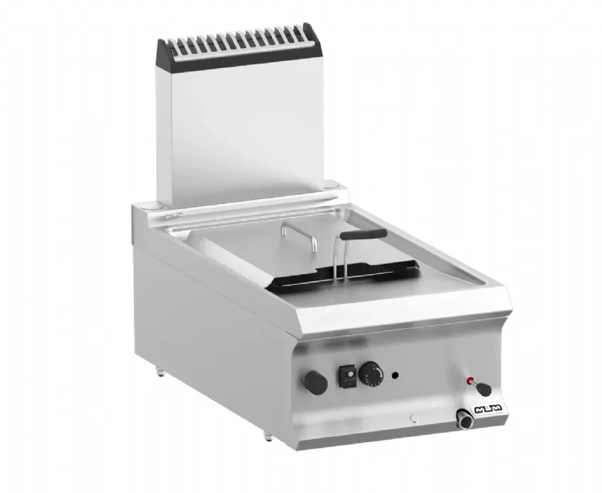 Solde Friteuse professionnelle à gaz en inox avec 1 panier - 400x730x580 mm
