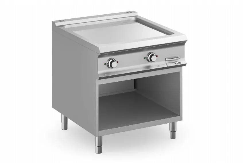 Acheter En Ligne Cuisiniere pro électrique avec plaque lisse chromée sur baie libre - 800x900x850 mm