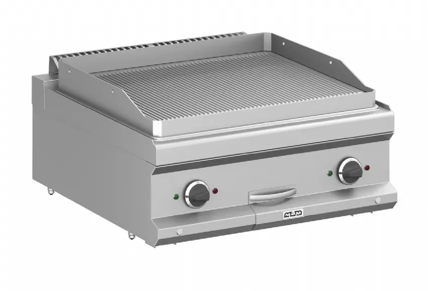 Pas Cher Grillade pro électrique avec plaque rainurée - 700x714x250 mm
