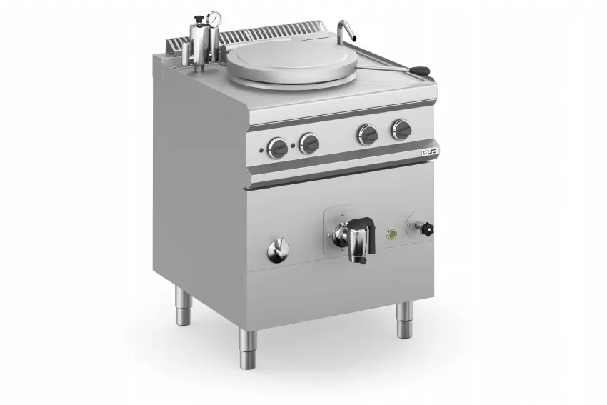 Marmite de restauration électrique en inox avec chauffage indirect 50 litres - 700x714x850 mm Prix Bas