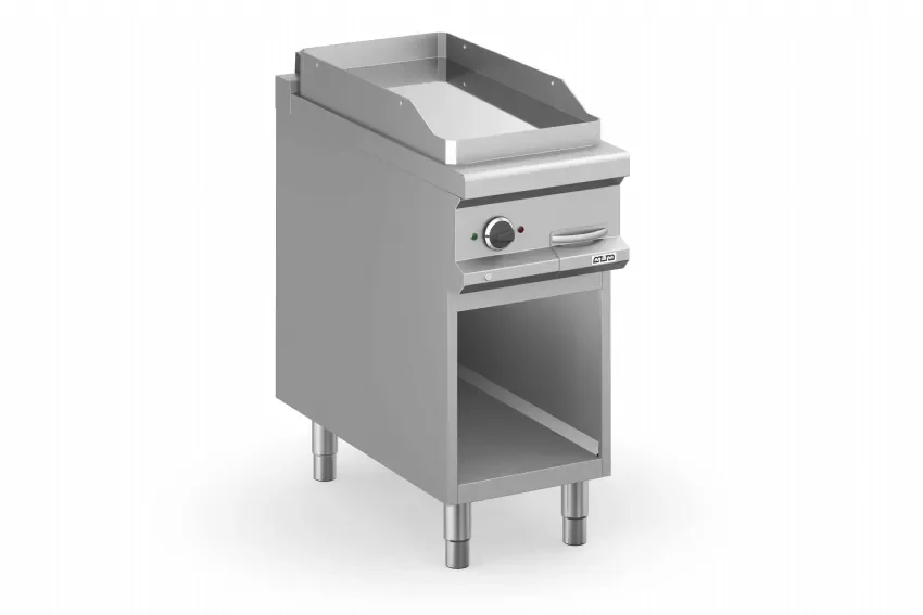 Achat Immédiat Grillade de restauration fry-top électrique avec plaque lisse chromée - 400x900x850 mm