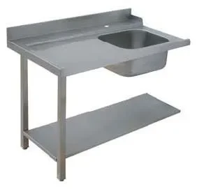 Prix Cassé Table d'entrée à droite en inox avec évier - 1500x700x850 mm