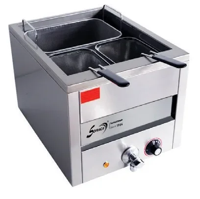 Haute Qualité Cuiseur à pâtes électrique 3 paniers 15 litres avec robinet de vidange