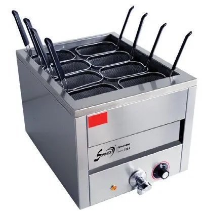 Produit De Marque Cuiseur à pâtes électrique 8 paniers 15 litres avec robinet de vidange