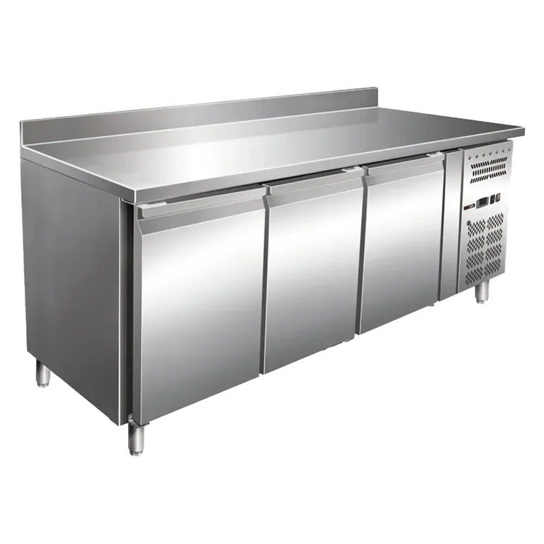 Usine Directe Table réfrigérée professionnelle négative gn 1/1 3 portes avec dosseret