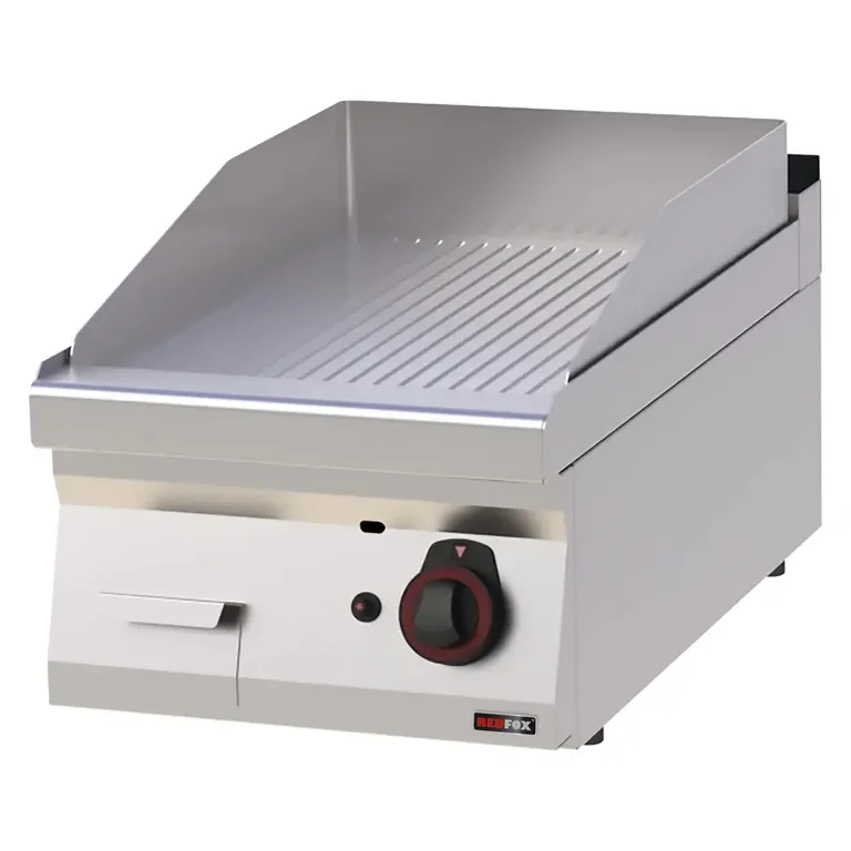 Expédié Aujourd’hui Plaque de cuisson professionnelle 40x51 cm à gaz chromée plaque nervurée à poser