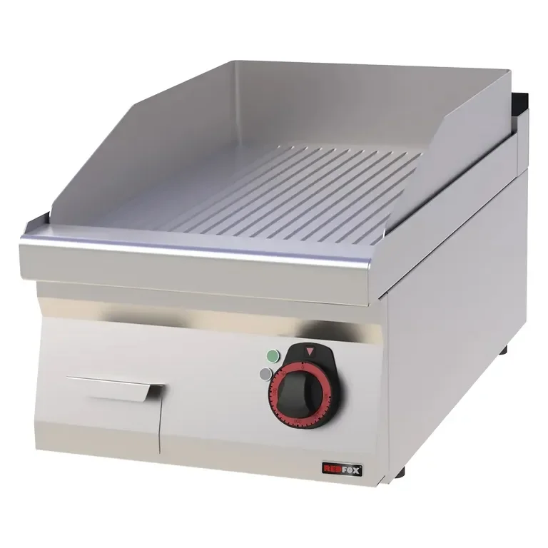 Jusqu’à Épuisement Des Stocks Plaque de cuisson professionnelle triphasée 40x51 cm chromée plaque nervurée a poser