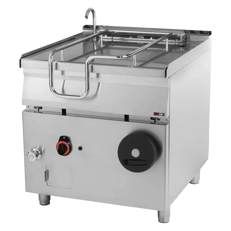 Commander Maintenant Sauteuse basculante professionnelle manuelle à gaz cuve 80 l fond en inox