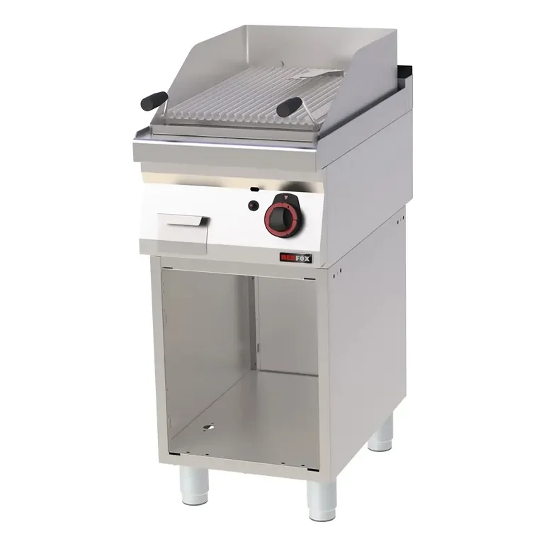 Grill pierre de lave professionnel à gaz 52x36 cm avec soubassement Top Vente
