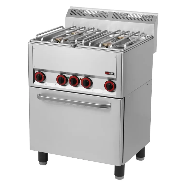 Super Prix Cuisinière professionnelle gaz 4 brûleurs sur four à air électrique gn 1/1