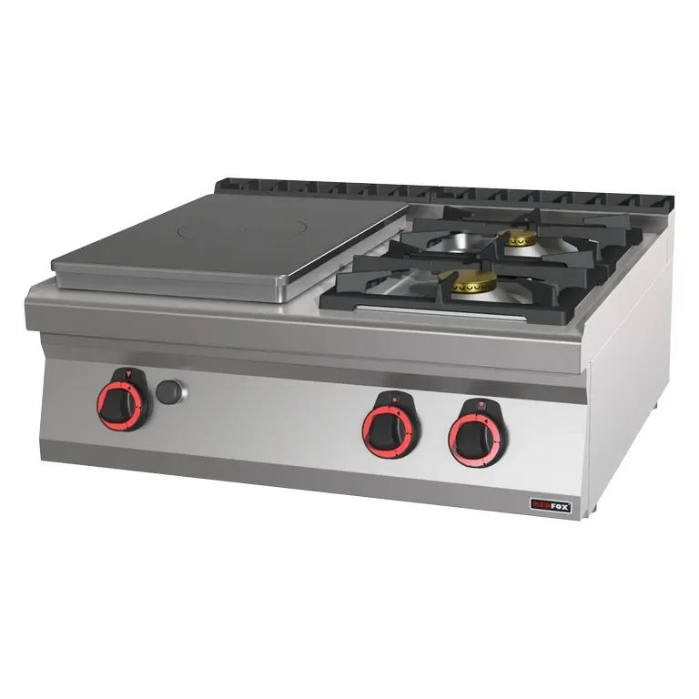 Cuisinière coup de feu à gaz 3 feux 6,6kw + 4kw + 8,5kw à poser Populaire
