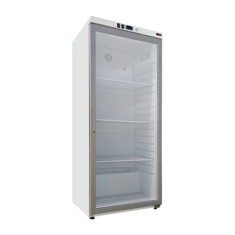 Retour Gratuit Armoire réfrigerée professionnelle froid positif 350 l porte verre blanche