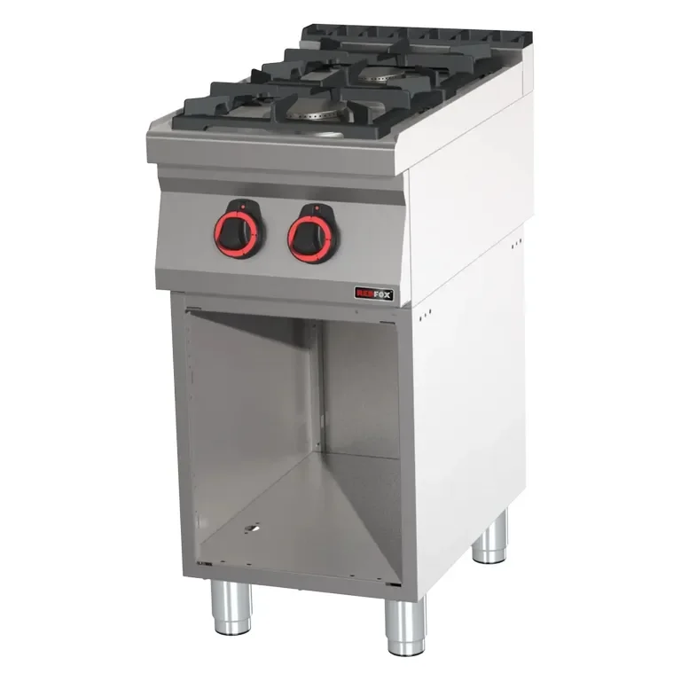 Bon Plan Cuisinière professionnelle à gaz 2 feux 3,5kw + 6kw eco sur armoire ouverte