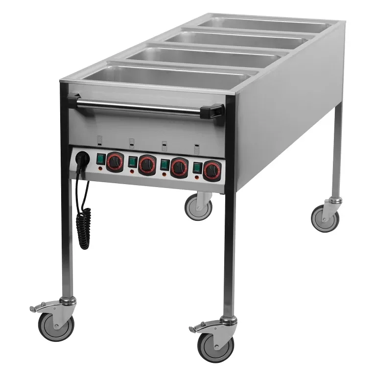 Must-Have Bain marie professionnelle électrique 4 gn 1/1 commande sur le côté court