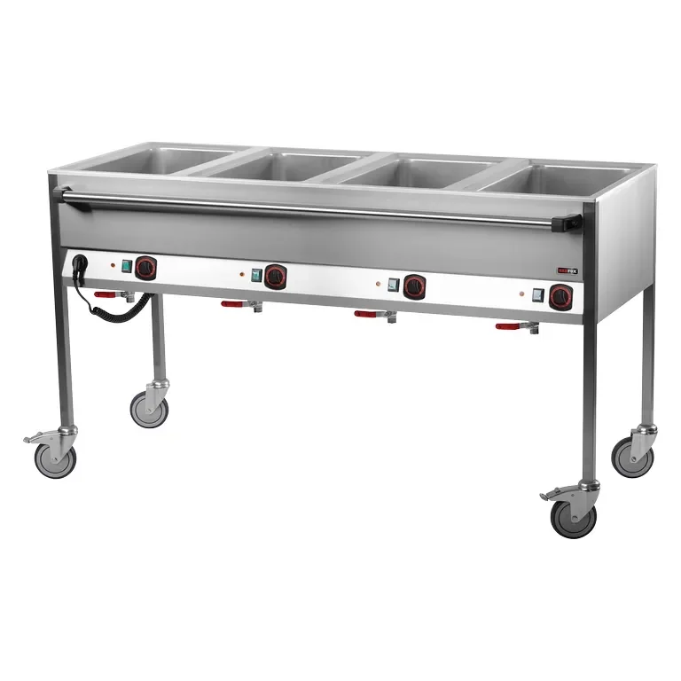 Bain marie professionnelle électrique 4 gn 1/1 commande sur le côté long Retour Gratuit