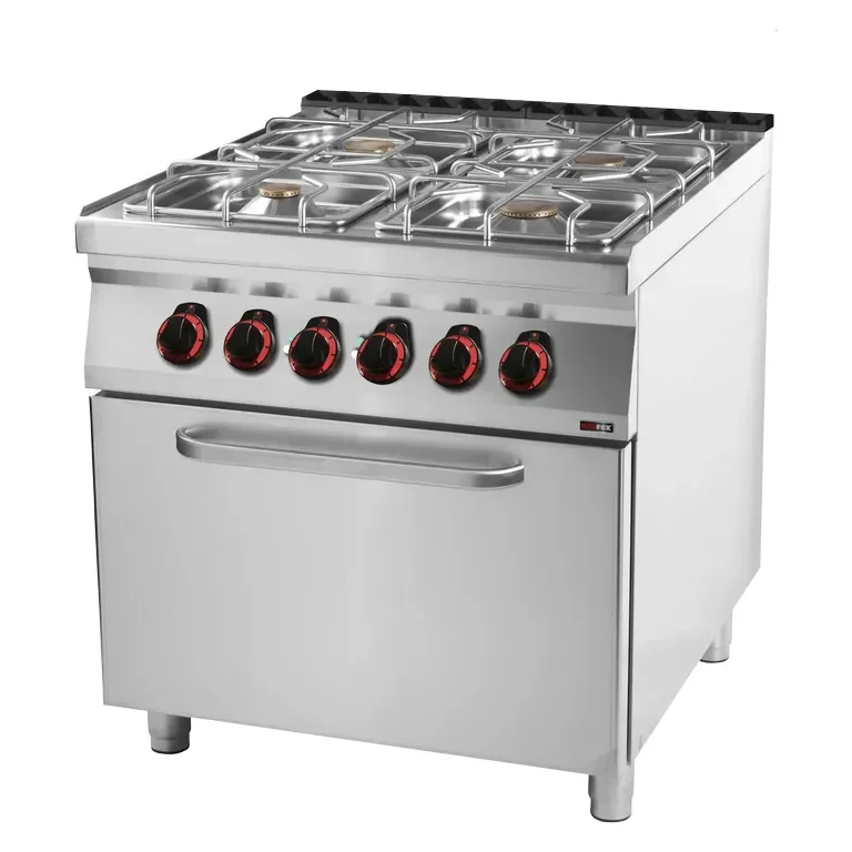 Cuisinière combinée 4 feux 2x8kw + 5kw + 3,5kw sur four à air électrique gn 1/1 Promotion
