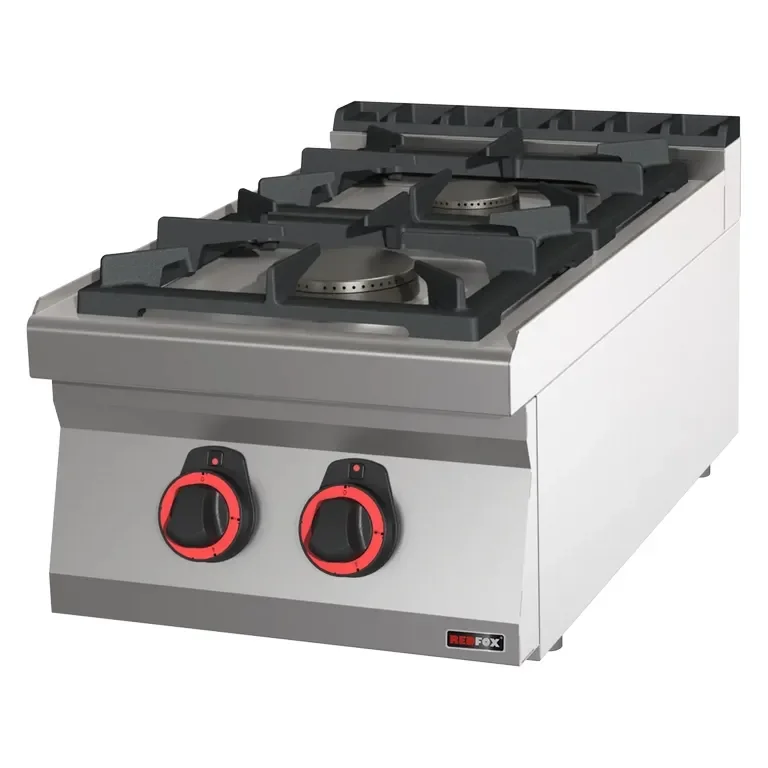 Cuisinière professionnelle à gaz 2 feux 3,5kw + 6kw eco à poser Paiement Sécurisé