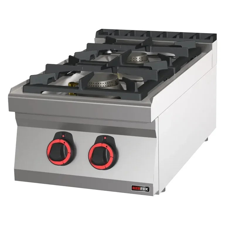 Meilleure Vente Cuisinière professionnelle à gaz 2 feux 4,5kw + 7,5kw à poser