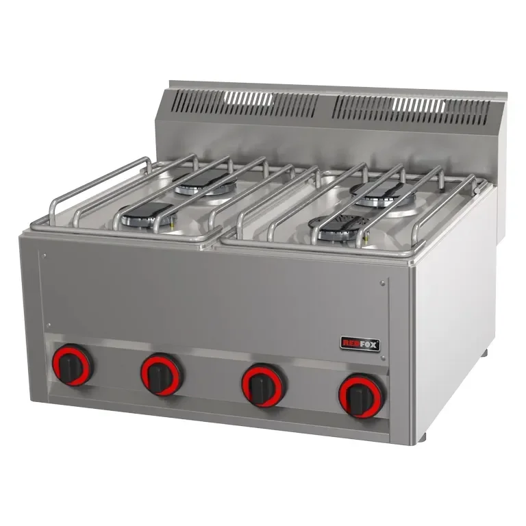 Prix Bas Cuisinière professionnelle à gaz 4 feux 13,2 kw à poser