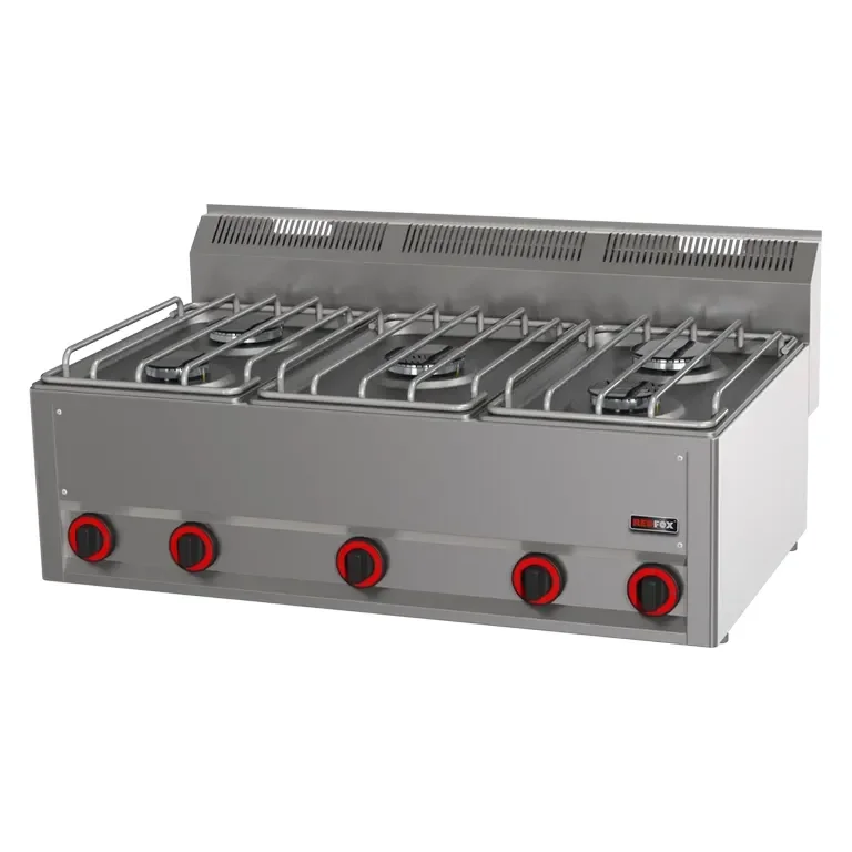 Cuisinière professionnelle à gaz 5 feux 16,8 kw à poser Prix Réduit