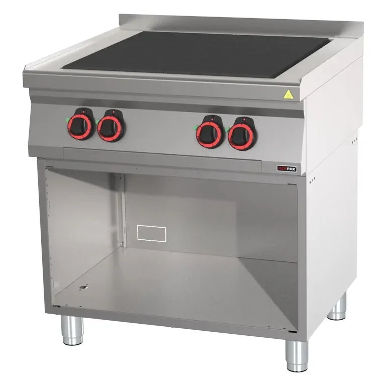 Cuisinière professionnelle électrique avec 4 coup de feu sur armoire ouverte Haute Qualité