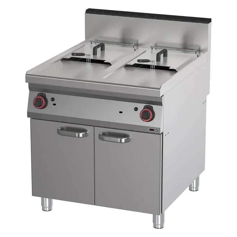 Friteuse professionnelle à gaz double cuve 17+17 l Meilleure Vente
