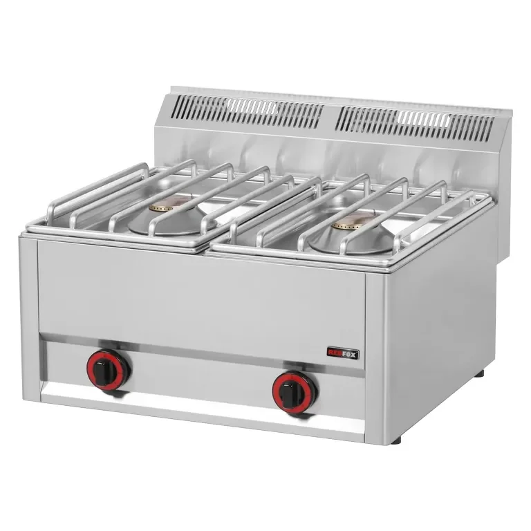 Cuisinière professionnelle à gaz 2 feux à poser Prix Bas