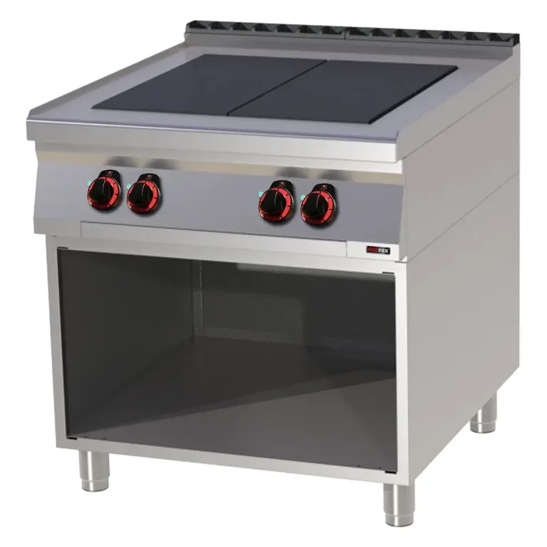Cuisinière professionnelle 4 feux carrés 2,5kw sur armoire ouverte Meilleur Prix