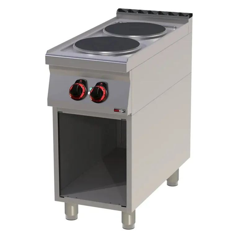 Haute Qualité Cuisinière professionnelle 2 feux ronds 3,5kw sur armoire ouverte