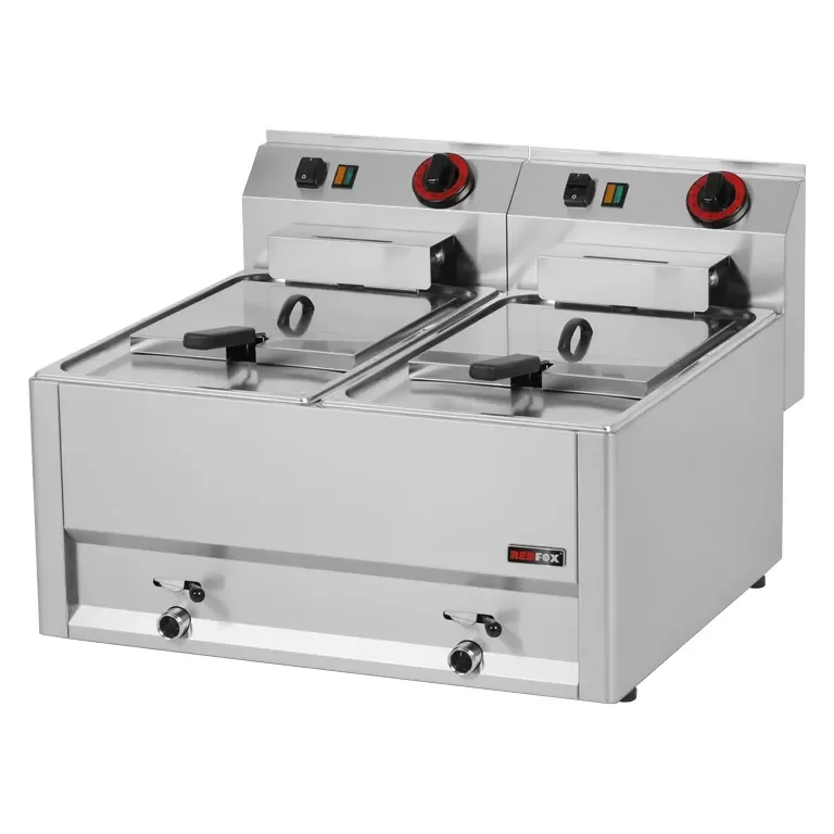 Livraison Express Friteuse professionnelle triphasée double cuve 8+8 l à poser