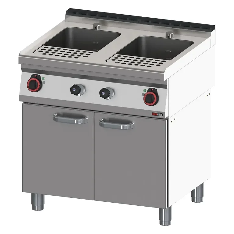Cuiseur à pâtes professionnel triphasée double cuve 23 + 23 l avec soubassement Promotion