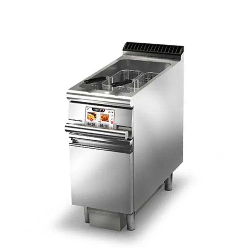 Vente Directe Friteuse sur coffre professionnelle électrique filtrage huile - 22l -400x900x870