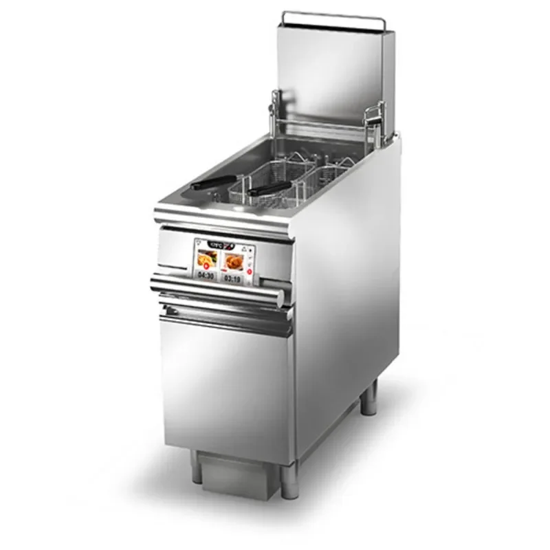 Friteuse sur coffre professionnelle gaz levage panier - 23l400x900x870 Expédié Aujourd’hui