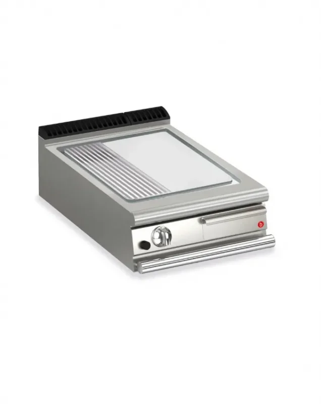 Plancha gaz professionnelle aisi430 1/3 rainurée505x660 Commander Maintenant