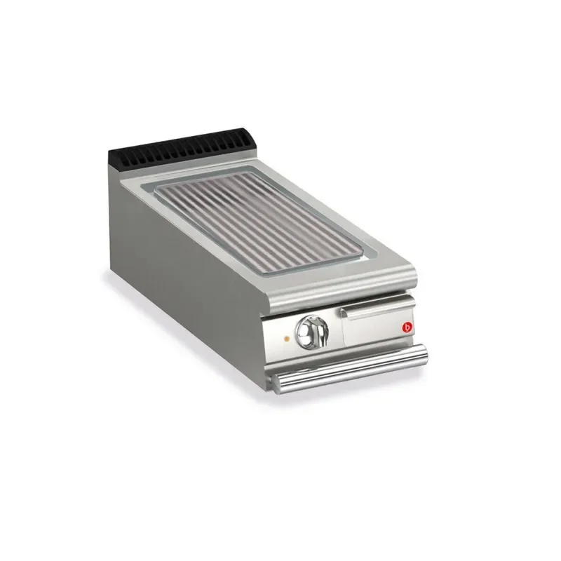 Plancha gaz professionnelle aisi430 rainurée305x660 Achat Immédiat