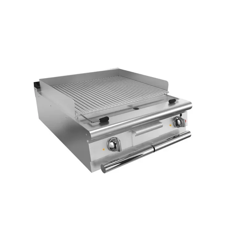 Plancha professionnelle électrique en fonte à poser - 790x650 Super Prix