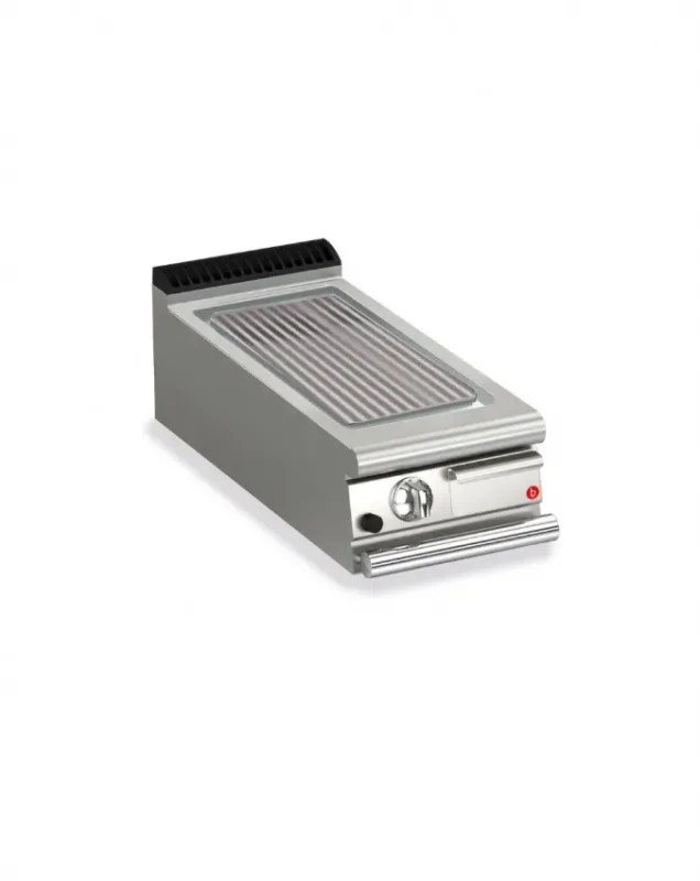 Plancha gaz professionnelle rainurée400x900x250 Populaire