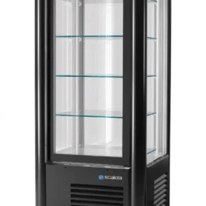 Offre Du Jour Vitrine 4 faces vitrées réfrigérées négative pâtisserie couleur noire +5/-21 °c - 700x700x1840 mm