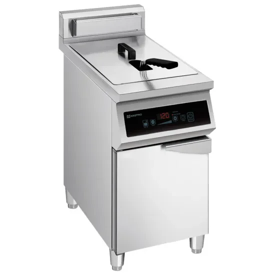 Réduction Friteuse électrique induction sur coffre 2 portes avec cuve 30 l 400 x 700 x 860 mm puissance 10 kw
