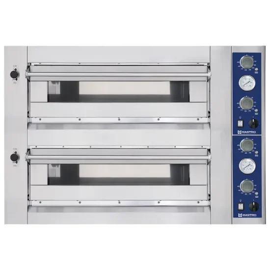 Four à pizza électrique 2 chambres commandes mécaniques - avec 6+6 pizzas diamètre 35 cm Solde