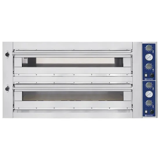 Four à pizza électrique 2 chambres commandes mécaniques avec 6+6 pizzas diamètre 350 mm Meilleure Vente