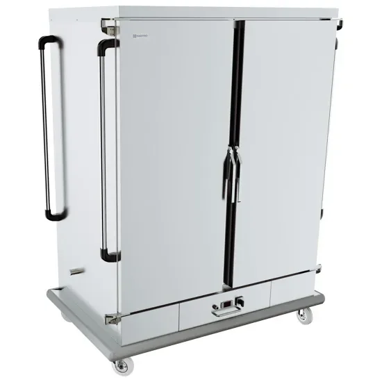 Chariot banquet inox 2x18 gn 2/1 avec hauteur insertion 65 mm et 1500 x 930 x 1890 mm Commander Vite