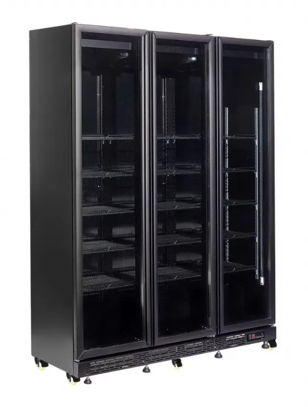 Prix Cassé Réfrigérateur professionnel 3 portes vitrées 1200l noir